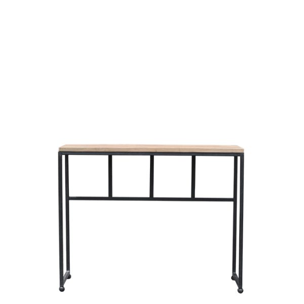 C60.1 – Console Table Metal Teak&nbsp;Top