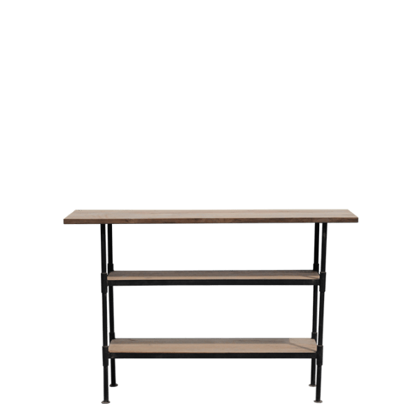 C66.2 – Console Table Metal Teak&nbsp;Top