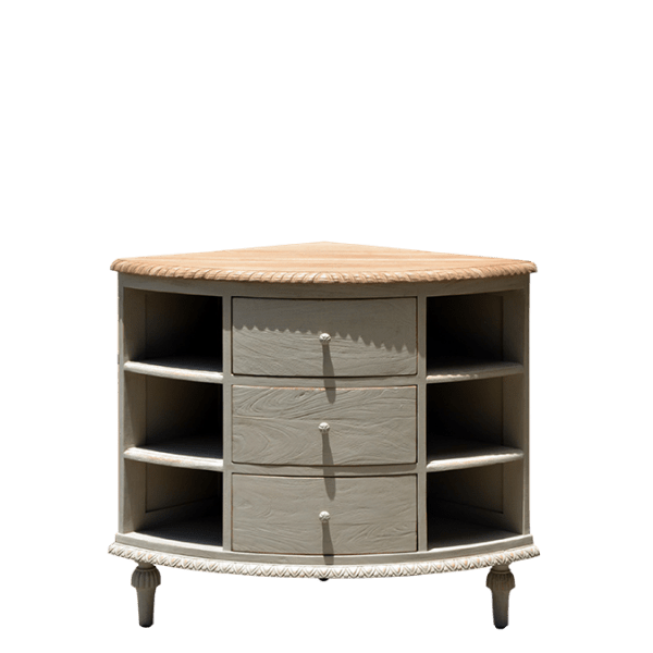 CO45.3 – Corner Chest of Drawers Halfmoon&nbsp;Mahogany