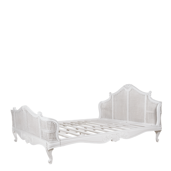 L28 – Romantic Bed Mahogany Canework&nbsp;160