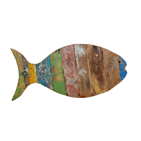 LOT008 – Vintage Wooden Fish&nbsp;Deco