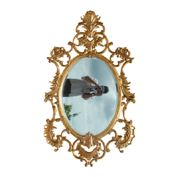M460 – Oval Mirror&nbsp;Mahogany