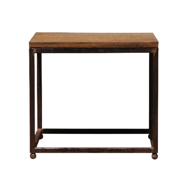 T111 – Side Table Metal Teak&nbsp;Top