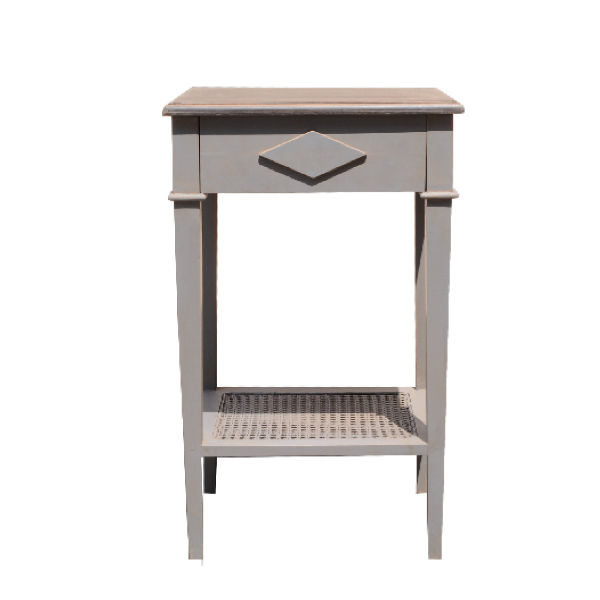 PT126 – Side Table 1 Level Mahogany&nbsp;Canework