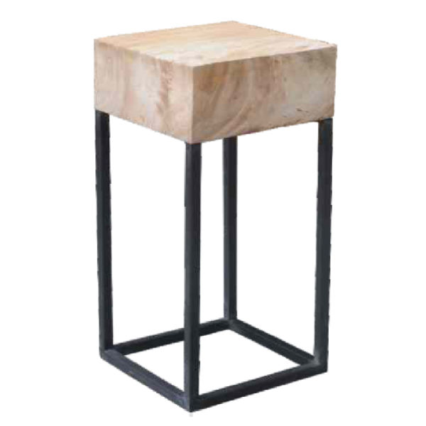 PT145 – Side Table Metal Suar Wood&nbsp;Top