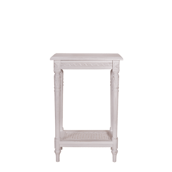 PT91 – Sidetable 1 Level Mahogany&nbsp;Canework