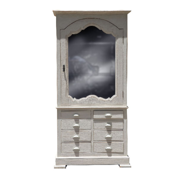 R107  – Cabinet 8 Drawers 1 Glass Door&nbsp;Mahogany