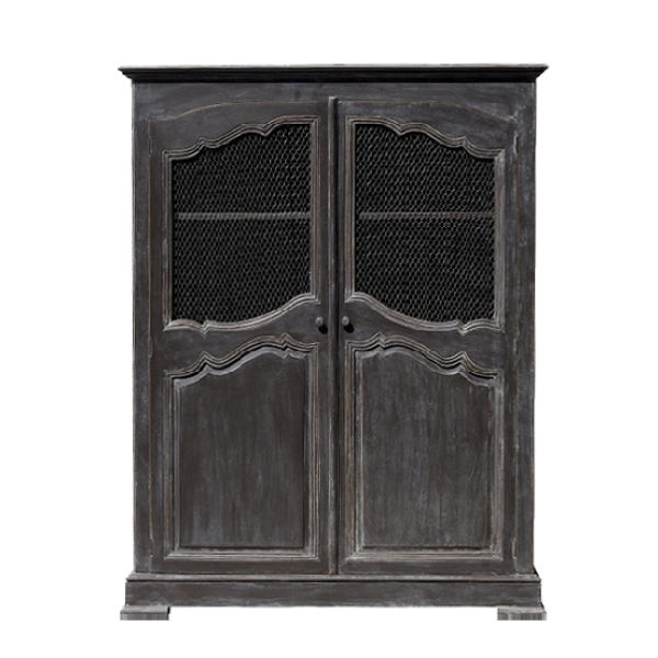 R125 – CabineT 2 Door Mahogany&nbsp;Wiremesh