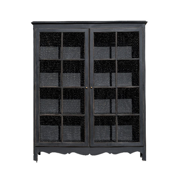 R175 – Cabinet 2 Door Mahogany&nbsp;Wiremesh