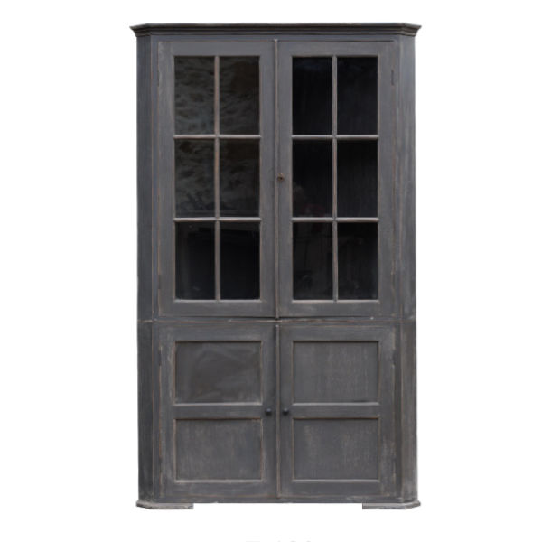 R180 – Corner Cabinet 2 Glass Door 2 Door&nbsp;Mahogany