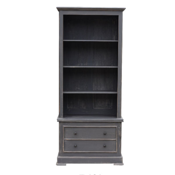 R181 – Bookcase Cabinet 4 Level 2 Drawers&nbsp;Mahogany