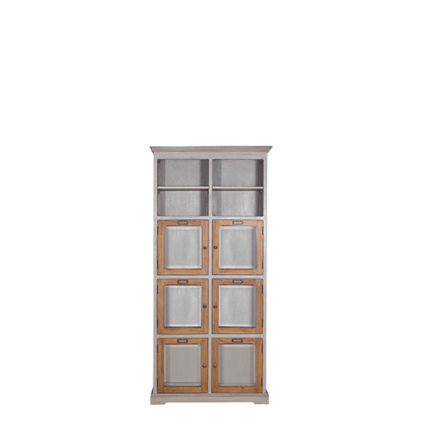 R187 – Cabinet 5 Level Mahogany Glass&nbsp;Door