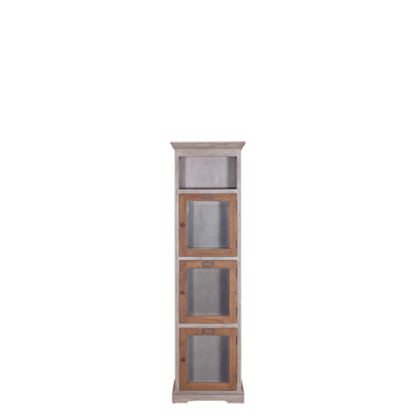 R189 – Cabinet 4 Level Mahogany Glass&nbsp;Door