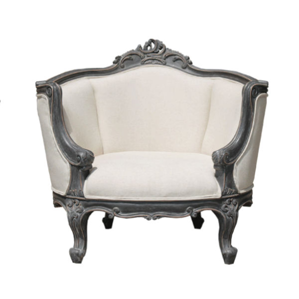 S132.2 – SOFA Single SEATER MAHOGANY&nbsp;FABRIC