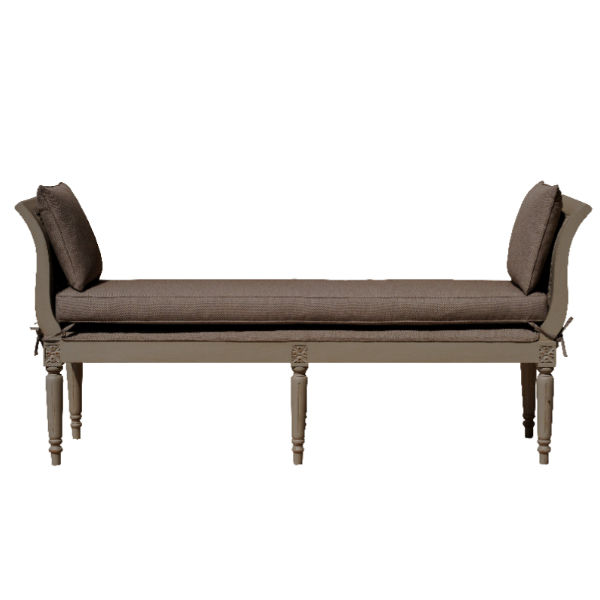 S161 – Recamier Mahogany Canework Fabric&nbsp;Cushions