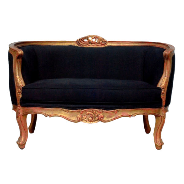 S175 – Sofa 2 Seater MAHOGANY FABRIC&nbsp;Cushions