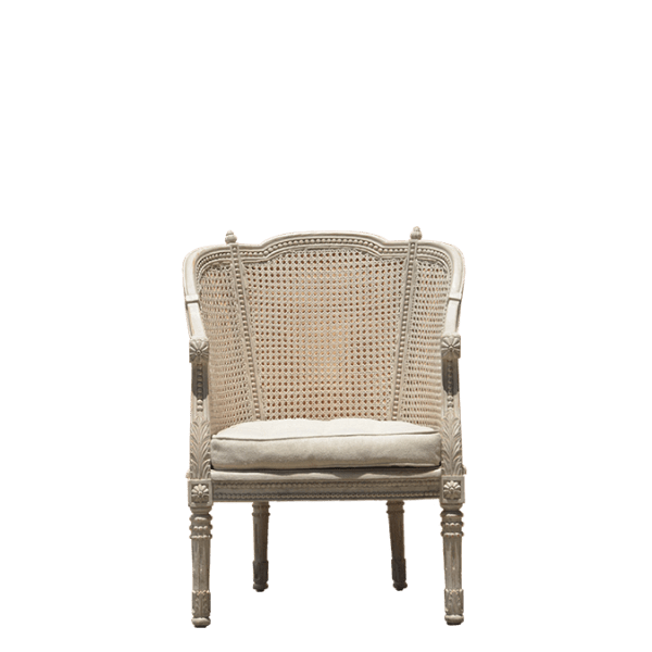 S110 – Armchair Mahogany Canework&nbsp;Cushion