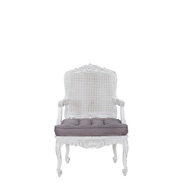 S124 – Armchair Mahogany Canework&nbsp;Cushion