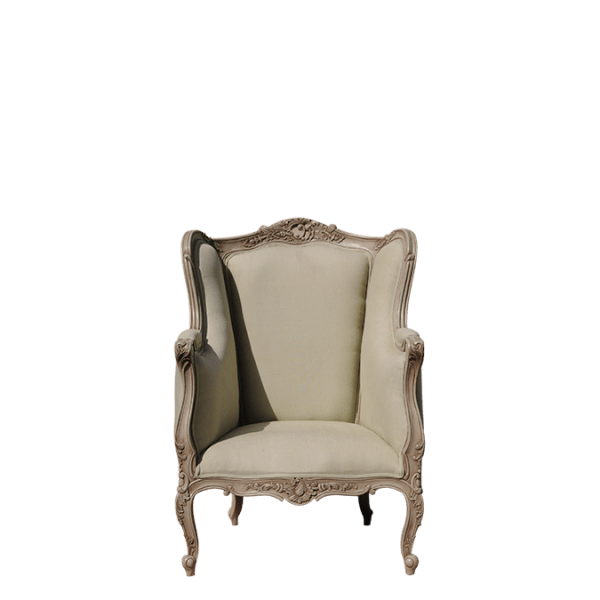 S128- Armchair Mahogany&nbsp;Fabric
