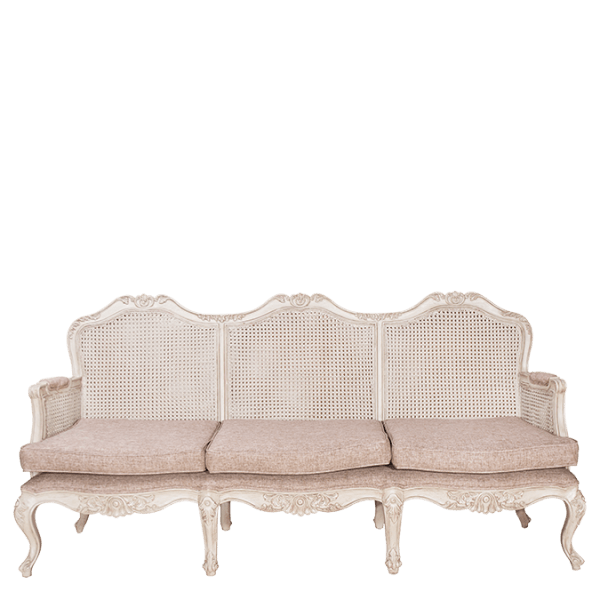 S177 – Sofa Mahogany&nbsp;Canework
