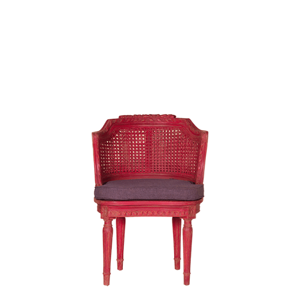 S19.4 – Marivaux Chair Louis XVI Mahogany Canework&nbsp;Cushion