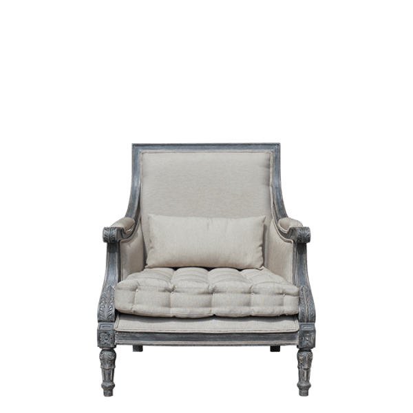 S30.4 – Armchair Mahogany Fabric&nbsp;Cushions