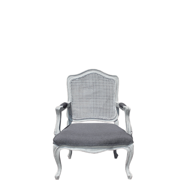 S83 – Armchair Mahogany Canework&nbsp;Fabric