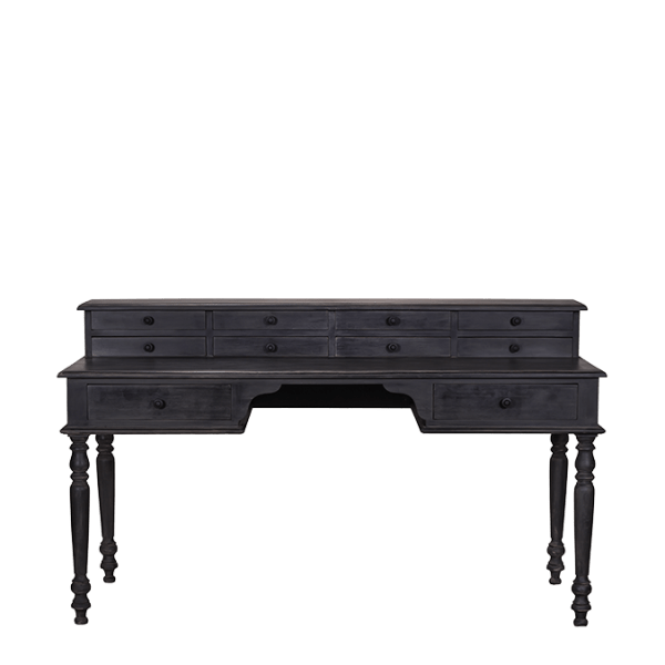 T45 – Writing Desk Mahogany 10&nbsp;Drawers