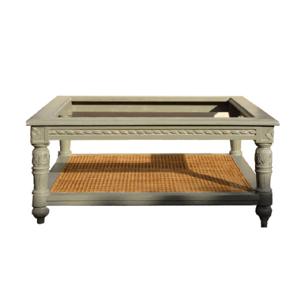 TB31 – Coffee Table Mahogany Glass&nbsp;Top