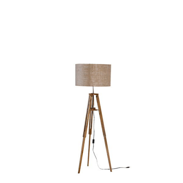 LOT022 – Standing Lamp Tripod&nbsp;Teak
