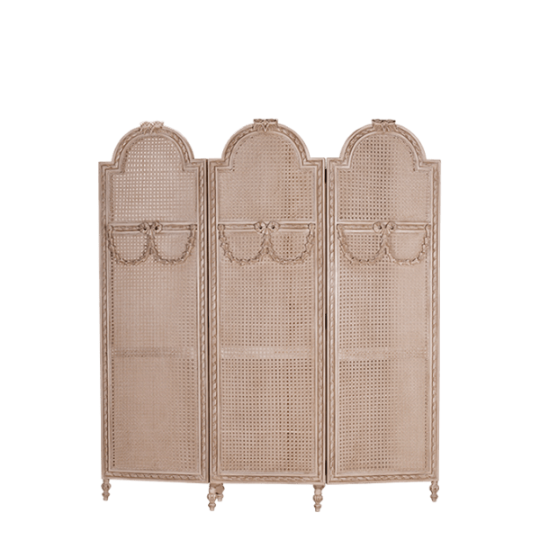 OP12 – Foldable Room Divider Mahogany&nbsp;Canework