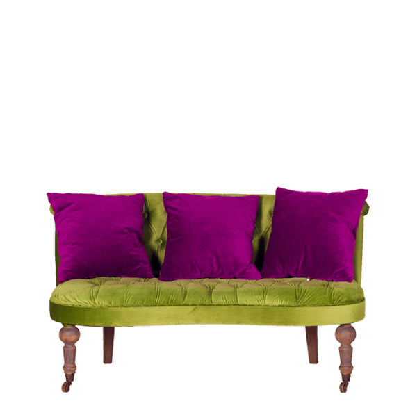 S33.2 – Loveseat Oval Teak&nbsp;Tufted