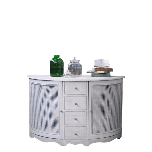 CO152 – Commode Halfmoon Mahogany&nbsp;Canework